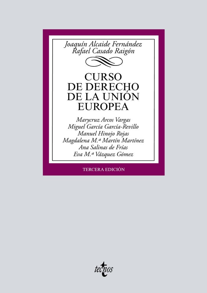 Curso de Derecho de la Unión Europea, de Alcaide Fernández, Joaquín | portada del libro