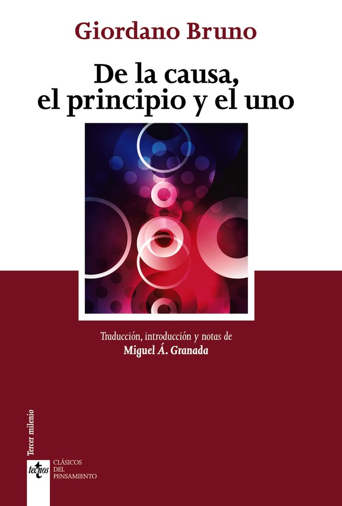De la causa, el principio y el uno, de Bruno, Giordano | portada del libro