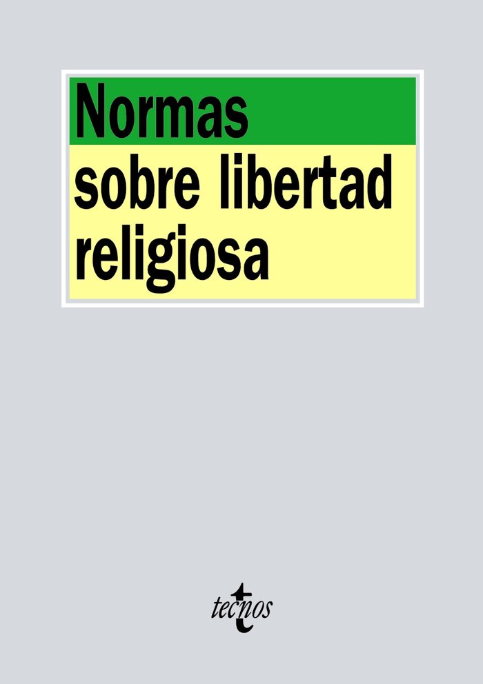 Normas sobre libertad religiosa, de Editorial Tecnos | portada del libro