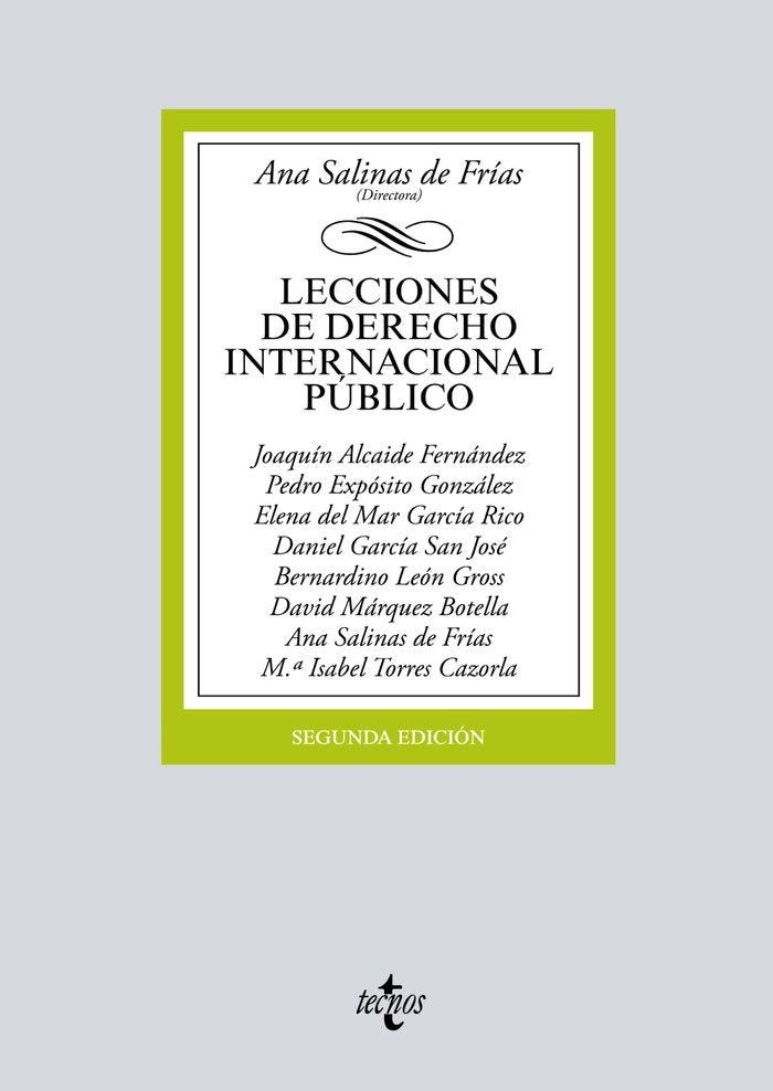 Lecciones de Derecho Internacional Público, de Salinas de Frías, Ana | portada del libro
