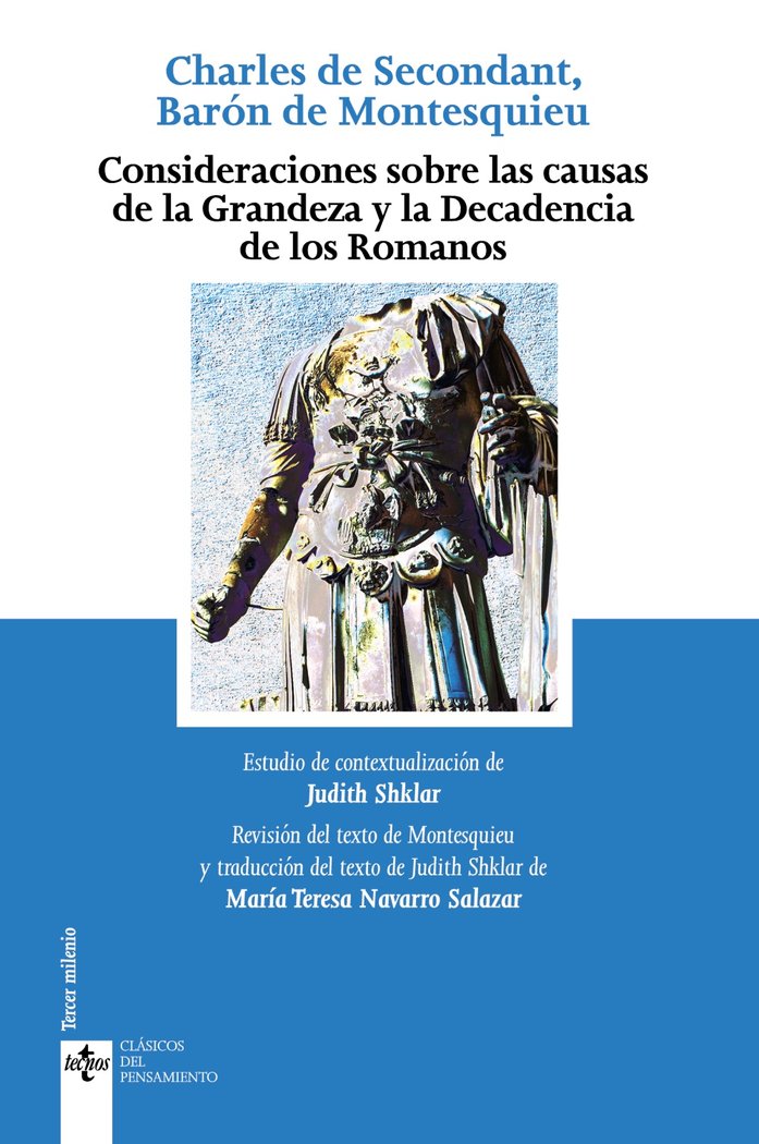 Consideraciones sobre las causas de la Grandeza y Decadencia de los Romanos, de Montesquieu | portada del libro