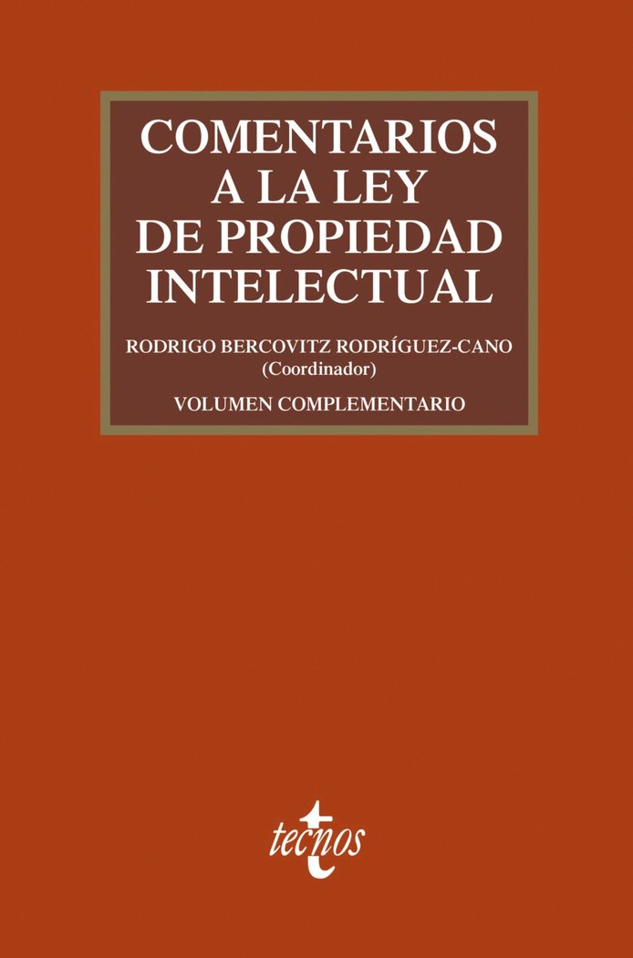 Comentarios a la Ley de Propiedad Intelectual, de Bercovitz Rodríguez-Cano, Rodrigo | portada del libro
