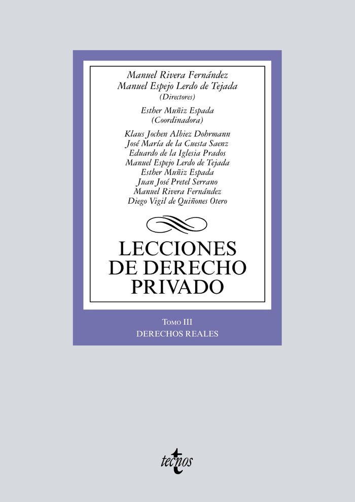 Lecciones de Derecho Privado, de Rivera Fernández, Manuel | portada del libro