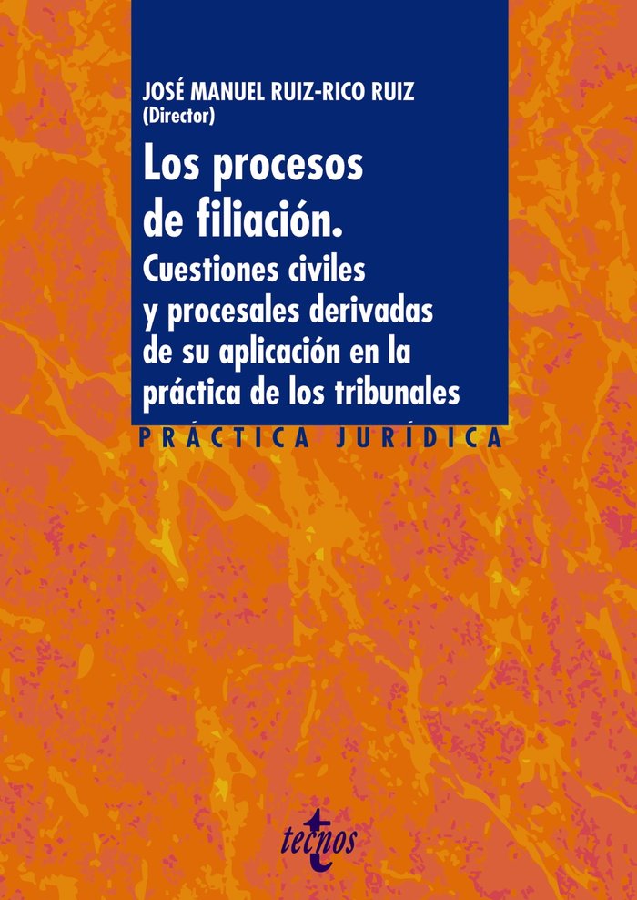 Los procesos de filiación, de Ruiz-Rico Ruiz, José Manuel | portada del libro