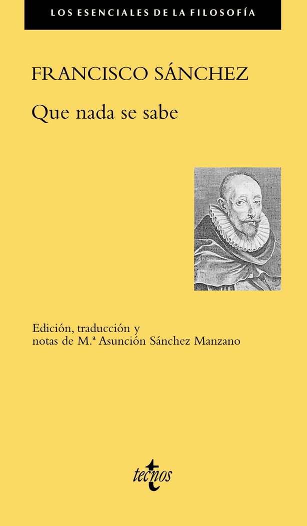 Que nada se sabe, de Sánchez, Francisco | portada del libro