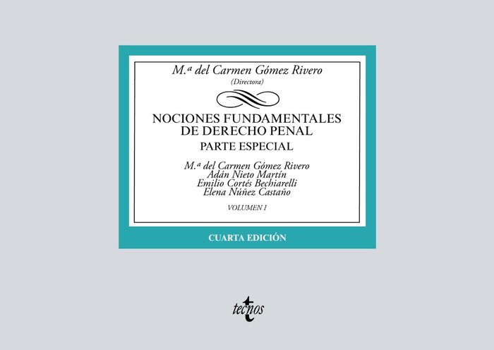 Nociones fundamentales de Derecho Penal, de Gómez Rivero, Mª del Carmen | portada del libro