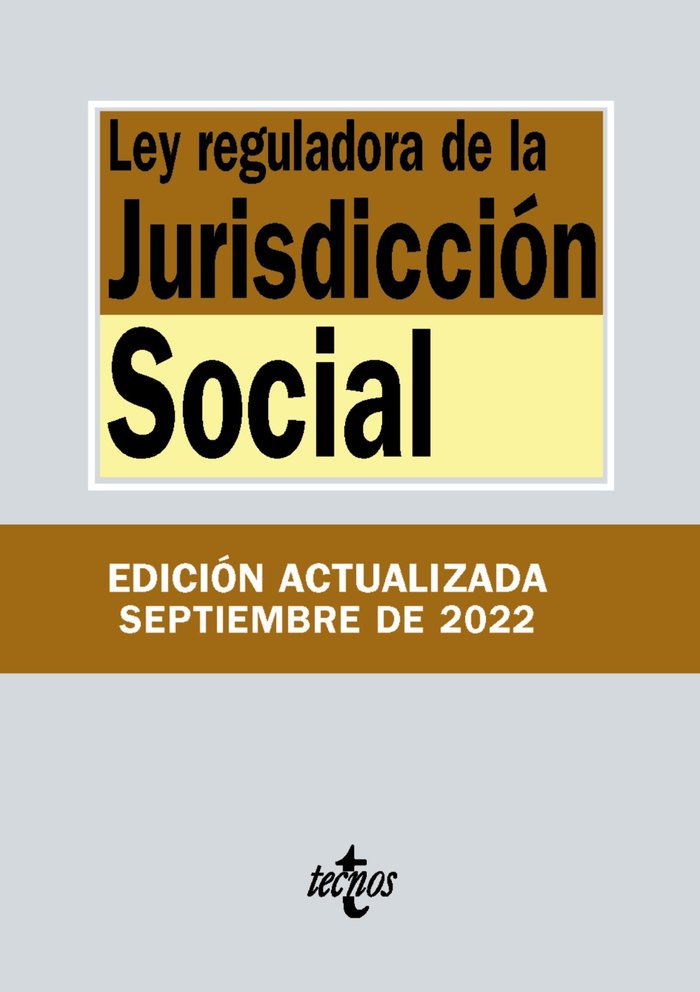 Ley de la Jurisdicción Social, de Editorial Tecnos | portada del libro