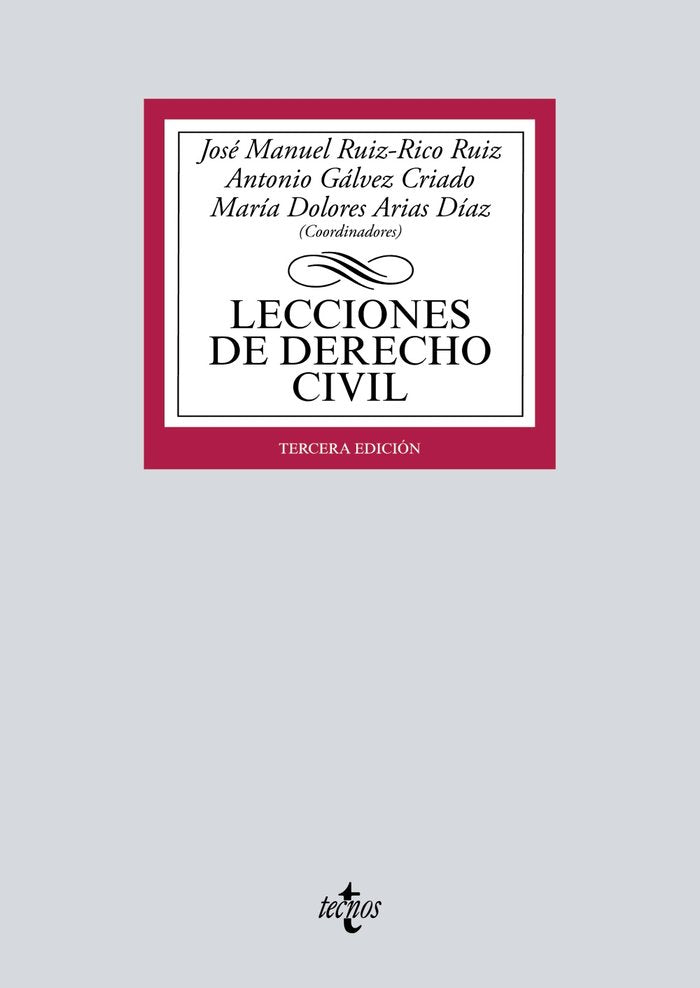 LECCIONES DE DERECHO CIVIL, de RUIZ-RICO RUIZ, JOSE MANUEL | portada del libro