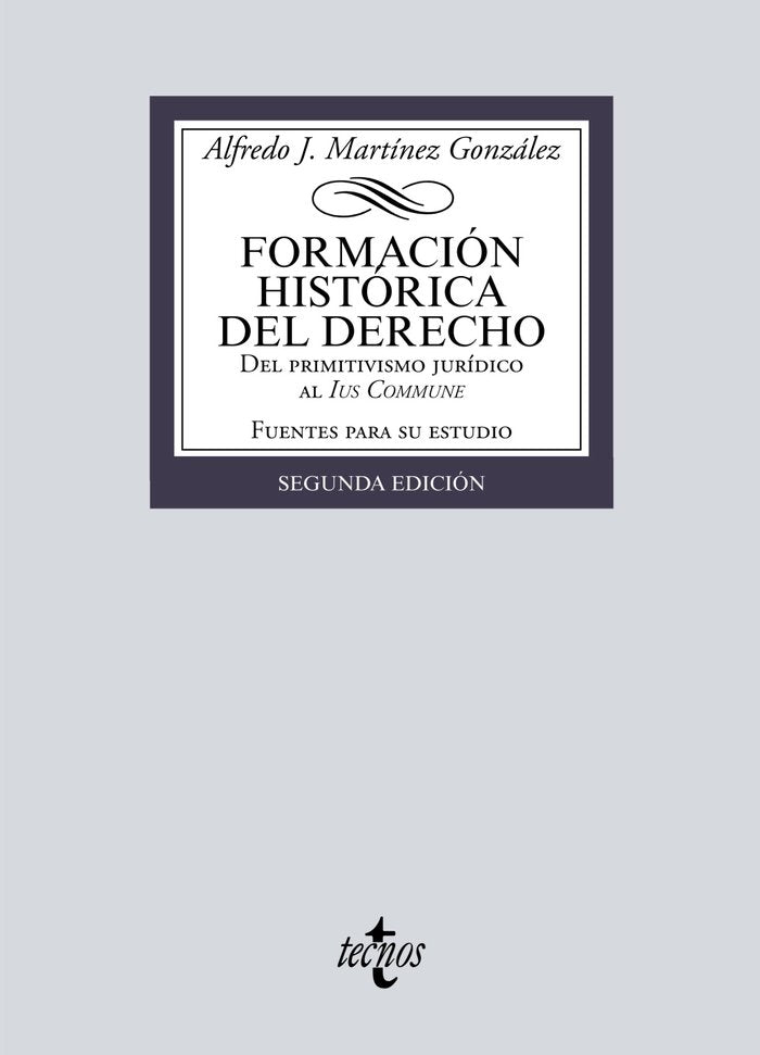 FORMACION HISTORICA DEL DERECHO, de MARTINEZ GONZALEZ, ALFREDO JOSE | portada del libro