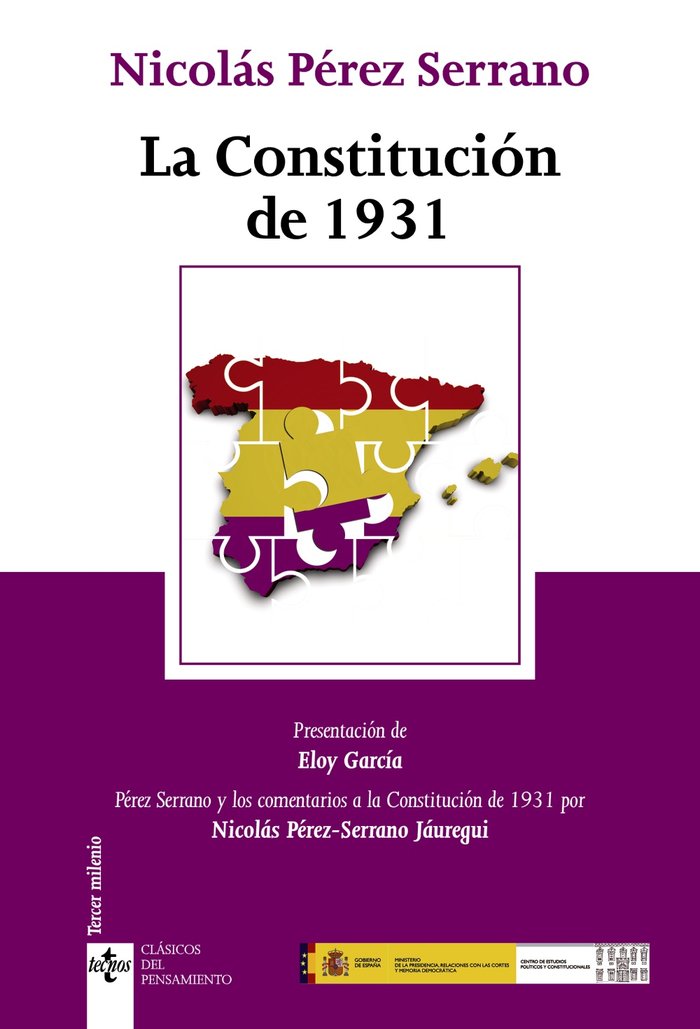 LA CONSTITUCION DE 1931, de PEREZ SERRANO, NICOLAS | portada del libro