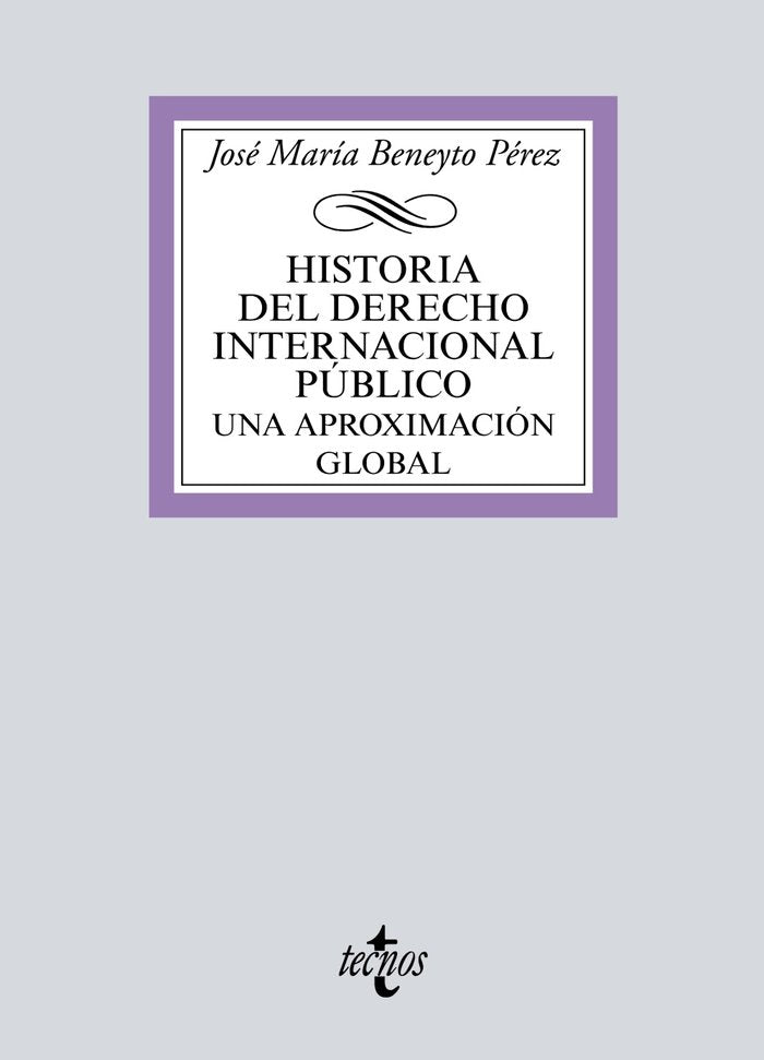 HISTORIA DEL DERECHO INTERNACIONAL PUBLICO, de BENEYTO PEREZ, JOSE Mª | portada del libro