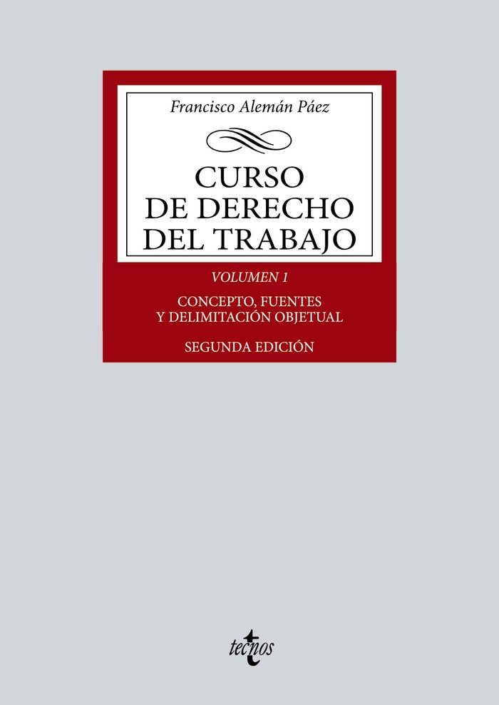 CURSO DE DERECHO DEL TRABAJO, de ALEMAN PAEZ, FRANCISCO | portada del libro