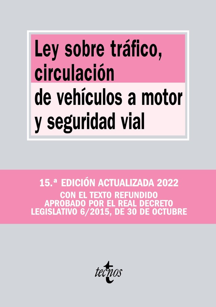 LEY SOBRE TRAFICO CIRCULACION DE VEHICULOS 15ª EDICION, de ROMAN MARQUEZ,ALEJANDRO | portada del libro