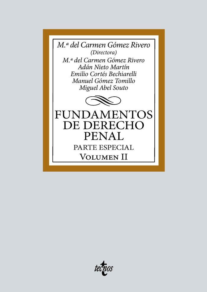 Fundamentos de Derecho Penal, de GOMEZ RIVERO, Mª DEL CARMEN | portada del libro
