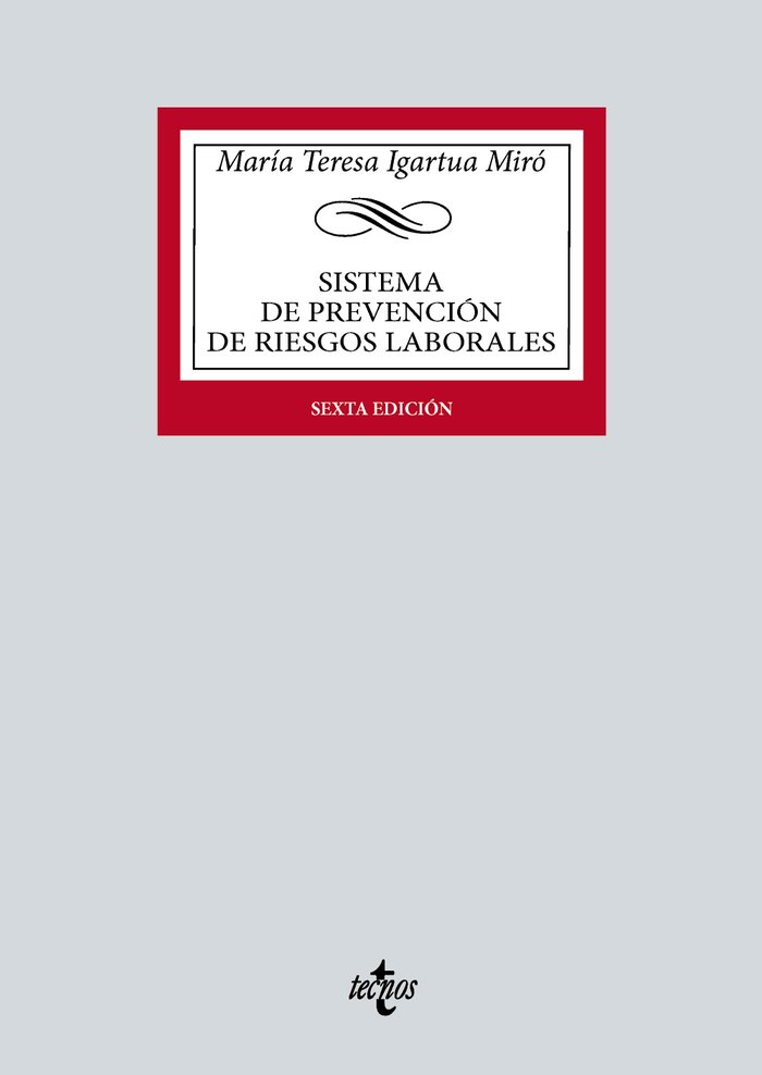 SISTEMA DE PREVENCION DE RIESGOS LABORALES, de IGARTUA MIRO,MARIA TERESA | portada del libro