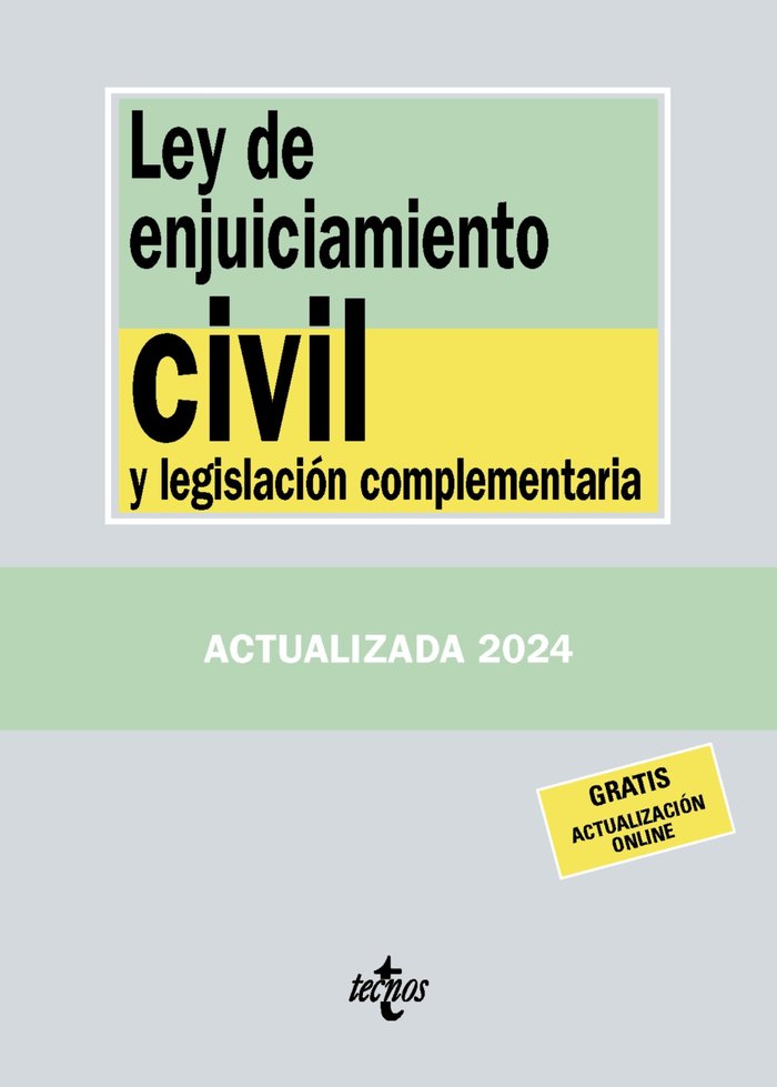 LEY ENJUICIAMIENTO CIVIL Y LEGISLACION COMPLEMENTARIA 27ªED, de EDITORIAL TECNOS | portada del libro