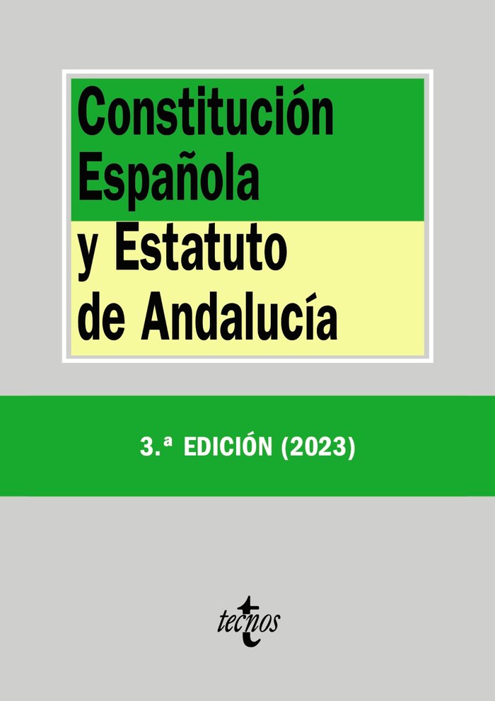 CONSTITUCION ESPAÑOLA Y ESTATUTO DE ANDALUCIA 3ªED, de BALAGUER CALLEJON,FRANCISCO | portada del libro