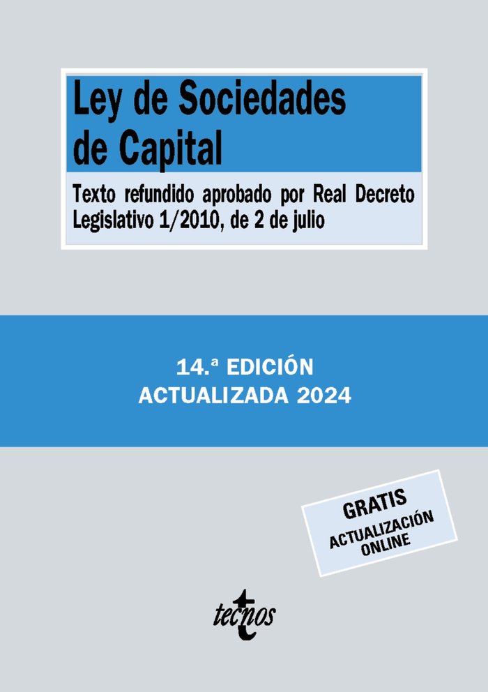 Ley de Sociedades de Capital, de EDITORIAL TECNOS | portada del libro