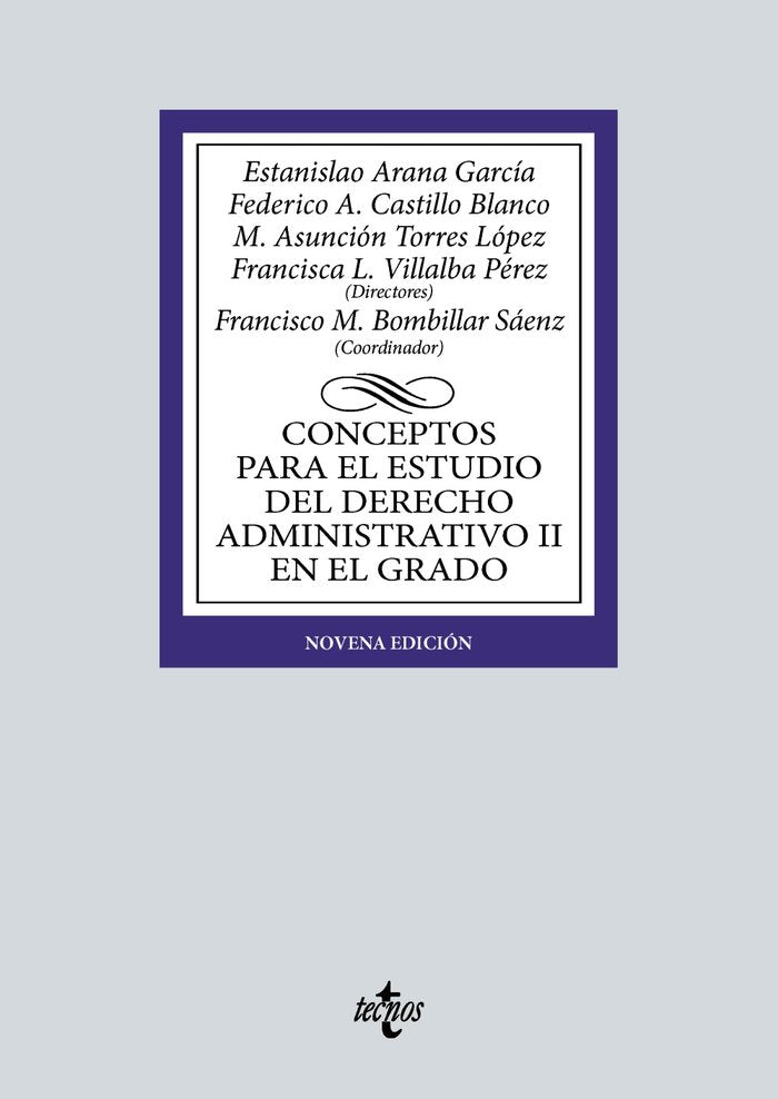 Conceptos para el estudio del Derecho administrativo II en el grado, de ARANA GARCIA, ESTANISLAO | portada del libro
