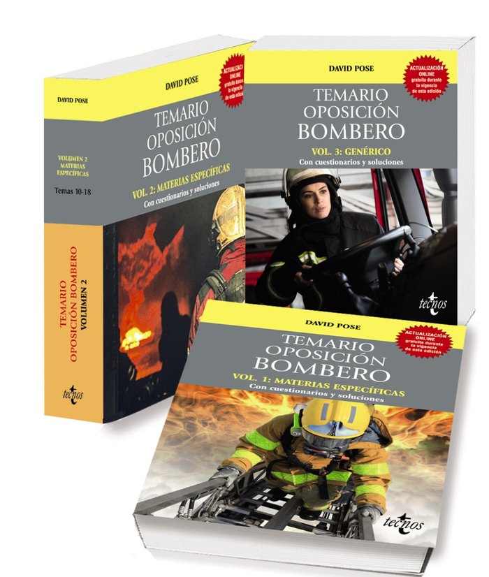 PACK TEMARIO OPOSICION BOMBERO, de POSE, DAVID | portada del libro