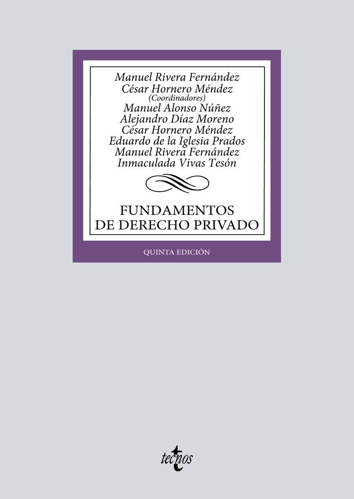 Fundamentos de Derecho Privado, de RIVERA FERNANDEZ, MANUEL | portada del libro