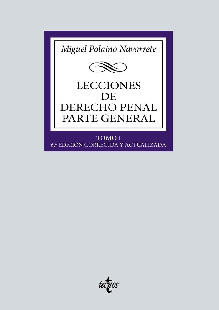Lecciones de Derecho penal Parte general, de POLAINO NAVARRETE, MIGUEL | portada del libro