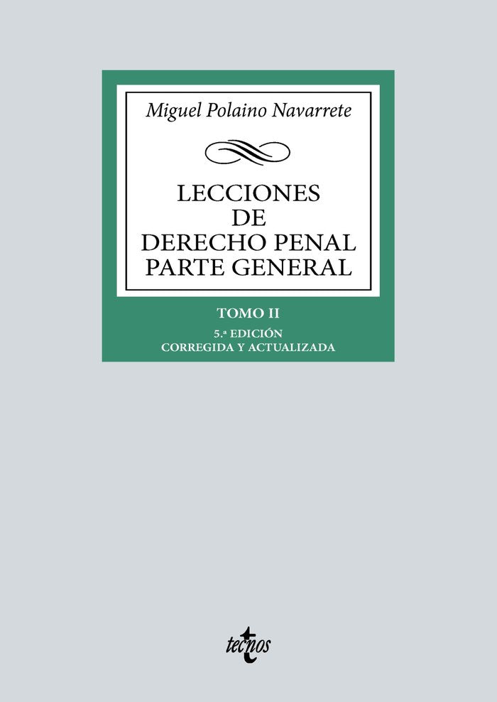Lecciones de Derecho Penal Parte general, de POLAINO NAVARRETE, MIGUEL | portada del libro