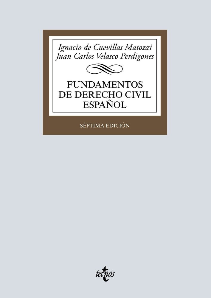 FUNDAMENTOS DE DERECHO CIVIL ESPAÑOL, de CUEVILLAS MATOZZI, IGNACIO | portada del libro