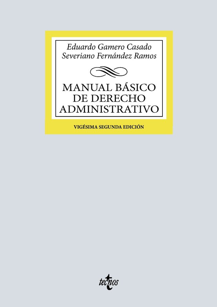MANUAL BASICO DE DERECHO ADMINISTRATIVO, de GAMERO CASADO, EDUARDO | portada del libro