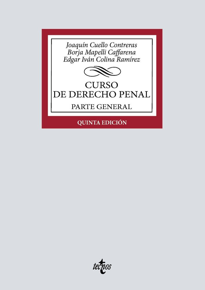 CURSO DE DERECHO PENAL, de CUELLO CONTRERAS, JOAQUIN | portada del libro