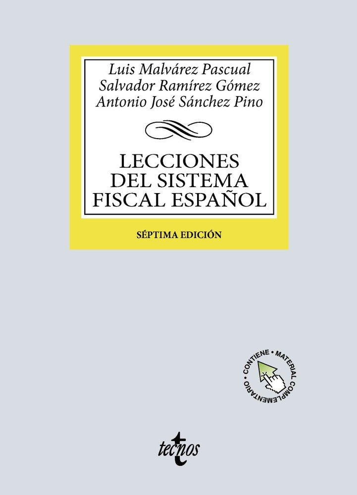 LECCIONES DEL SISTEMA FISCAL ESPAÑOL, de MALVAREZ PASCUAL, LUIS A. | portada del libro