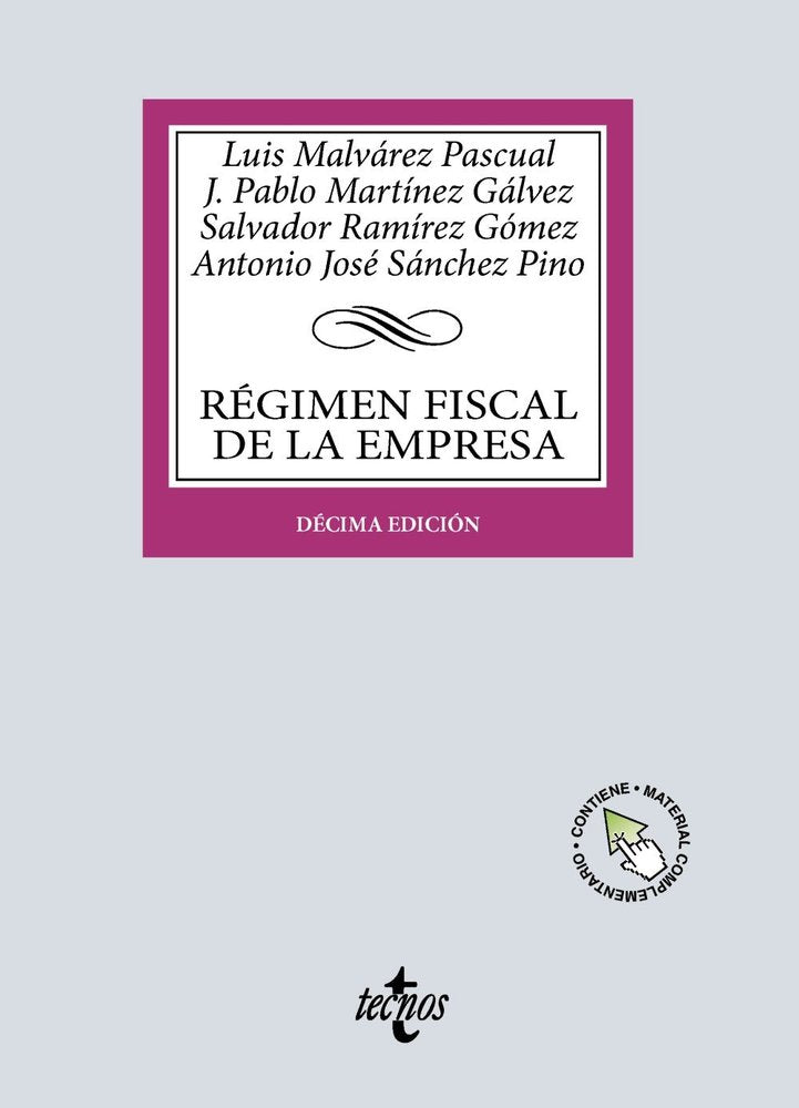 REGIMEN FISCAL DE LA EMPRESA, de MALVAREZ PASCUAL, LUIS A. | portada del libro