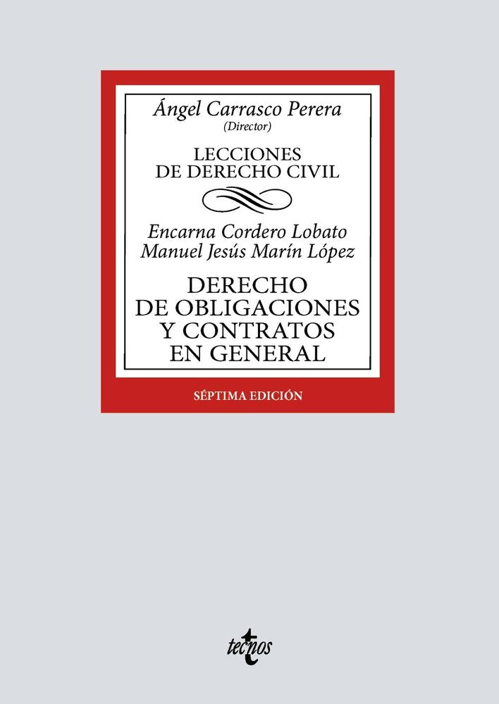 DERECHO DE OBLIGACIONES Y CONTRATOS EN GENERAL, de CORDERO LOBATO, ENCARNA | portada del libro