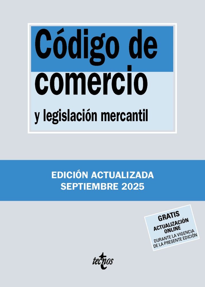 CODIGO DE COMERCIO, de EDITORIAL TECNOS | portada del libro