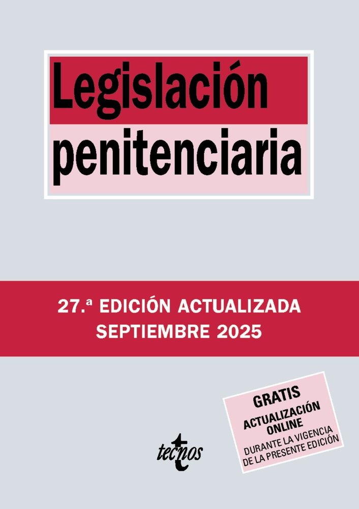 LEGISLACION PENITENCIARIA, de EDITORIAL TECNOS | portada del libro