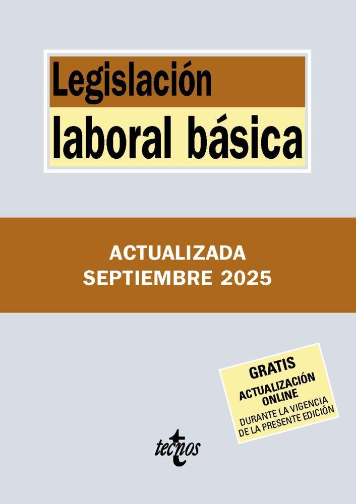 LEGISLACION LABORAL BASICA, de EDITORIAL TECNOS | portada del libro