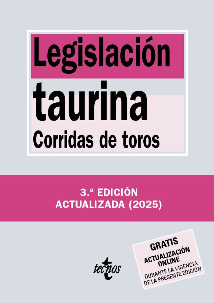 LEGISLACION TAURINA, de EDITORIAL TECNOS | portada del libro