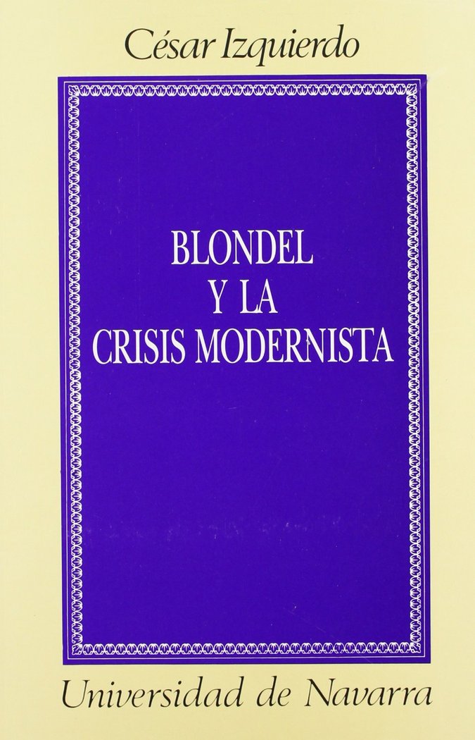 Blondel y la crisis modernista, de Izquierdo | portada del libro
