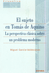 El sujeto en Tomás de Aquino, de García-Valdecasas Merino | portada del libro