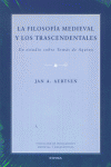 La filosofía medieval y los trascendentales, de Aertsen | portada del libro