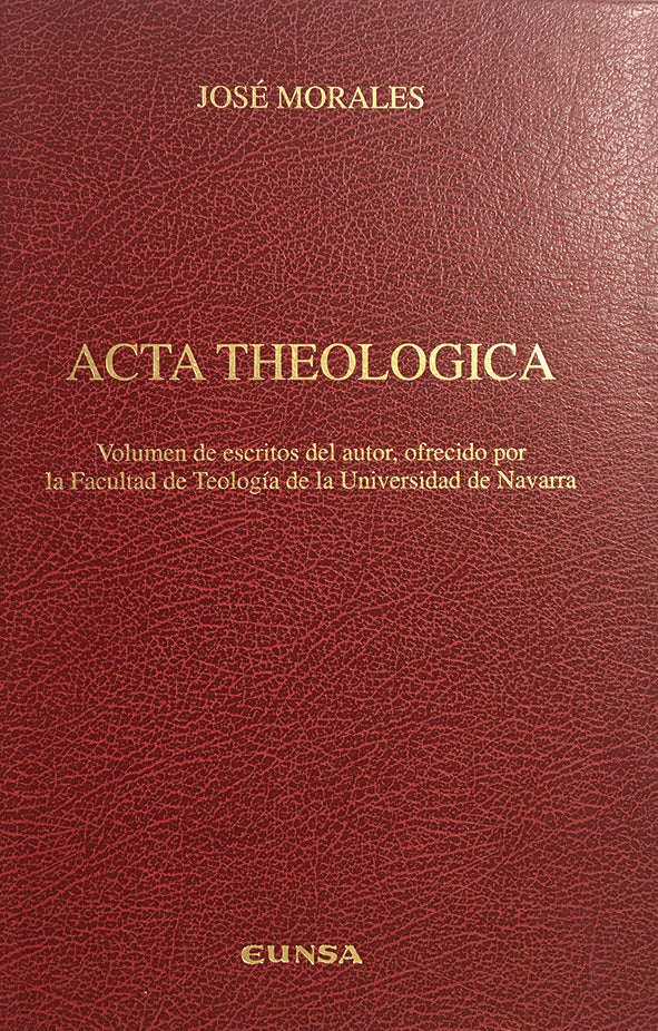 Acta theológica, de Alviar, Joselito José | portada del libro