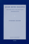 Juan Duns Escoto, de Gilson | portada del libro