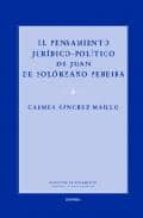 El pensamiento juridico-político de Juan de Solórzano Pereira, de PEDRO JUAN VILADRICH | portada del libro