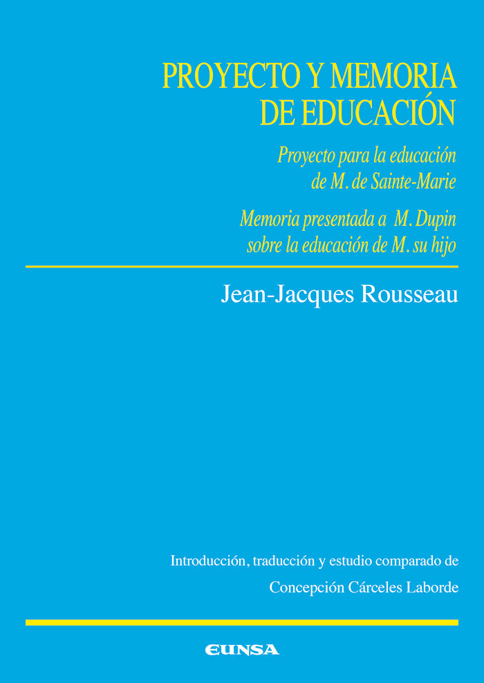 Proyecto y memoria de educación, de Cárceles Laborde, Concepción | portada del libro