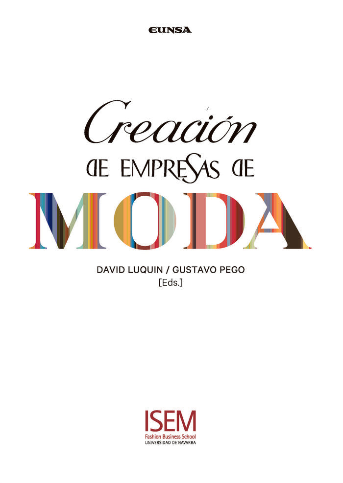 Creación de empresas de moda, de Luquin Urtasun, David | portada del libro