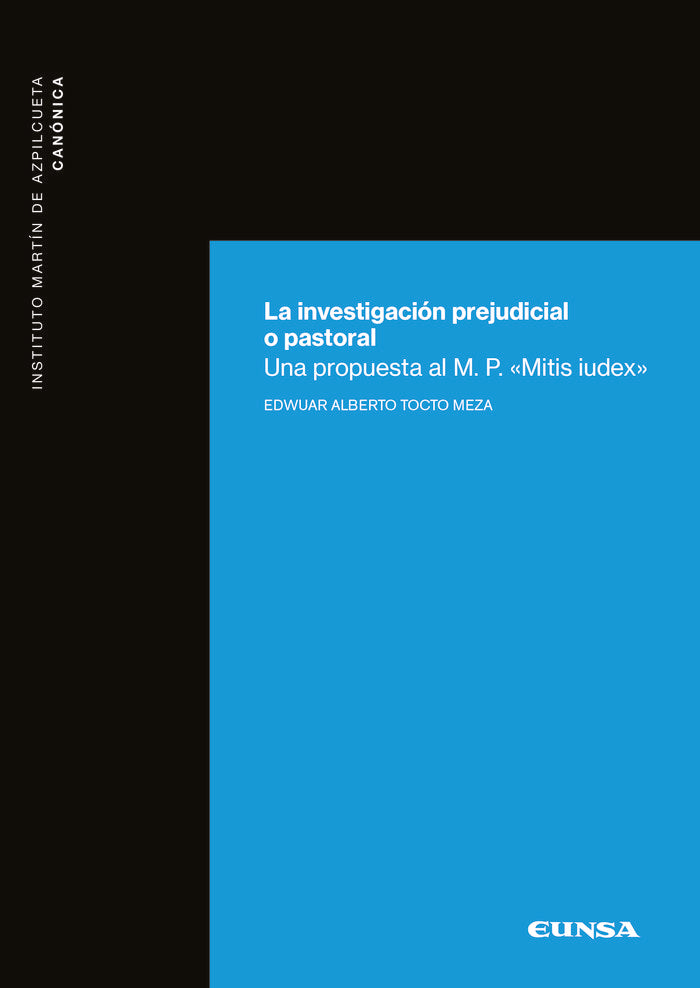 La investigación prejudicial o pastoral, de Tocto Meza, Edwuar Alberto | portada del libro