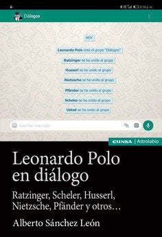 LEONARDO POLO EN DIALOGO, de SANCHEZ LEON,ALBERTO | portada del libro