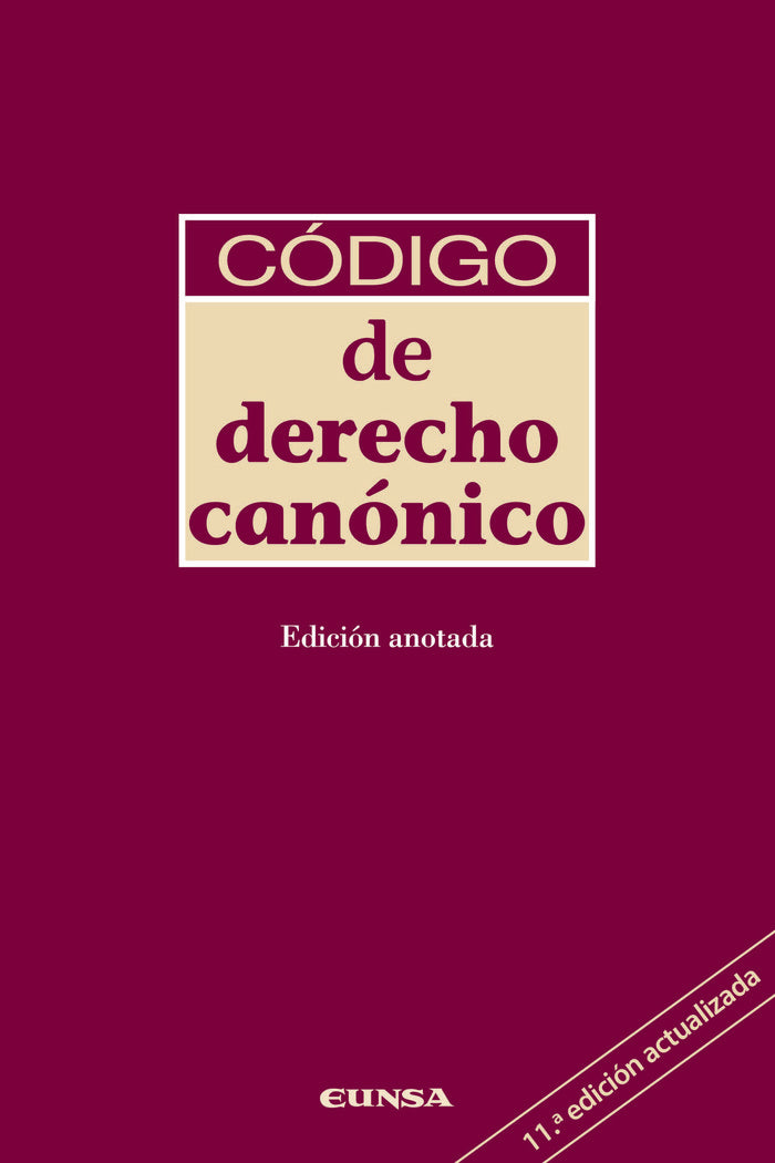 CODIGO DE DERECHO CANONICO 11ª ED | portada del libro