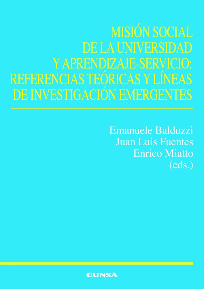 Mision social de la universidad y aprendizaje servicio refe, de Emanuele Balduzzi | portada del libro