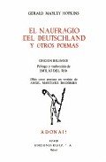 El naufragio del Deutschlamd, de GERARD HOPKINS | portada del libro